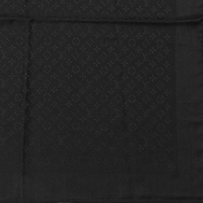 Louis Vuitton Silk Cashmere Monogram My Everything Shawl Black 2 of 4