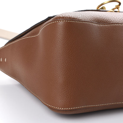 Valentino Garavani Grained Calfskin Large VRing Shoulder Bag Saddle Brown 6 of 9