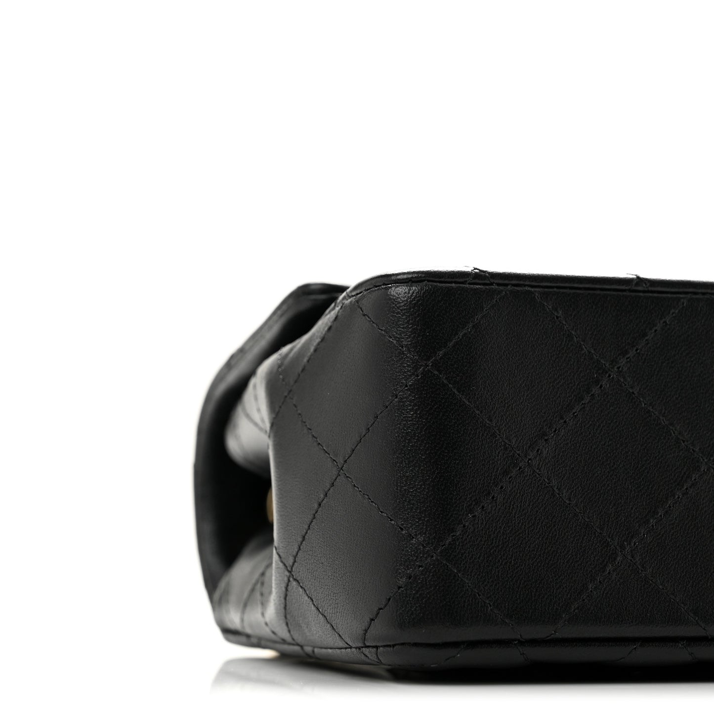 Lambskin Quilted Mini Rectangular Flap Black