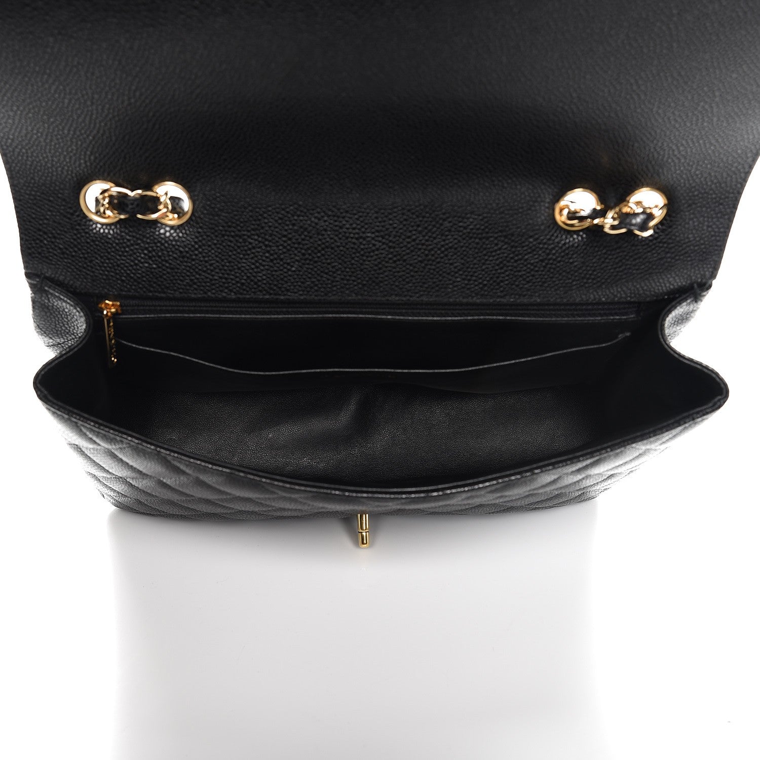Chanel Caviar Quilted Jumbo Single Flap Black 5 of 9
