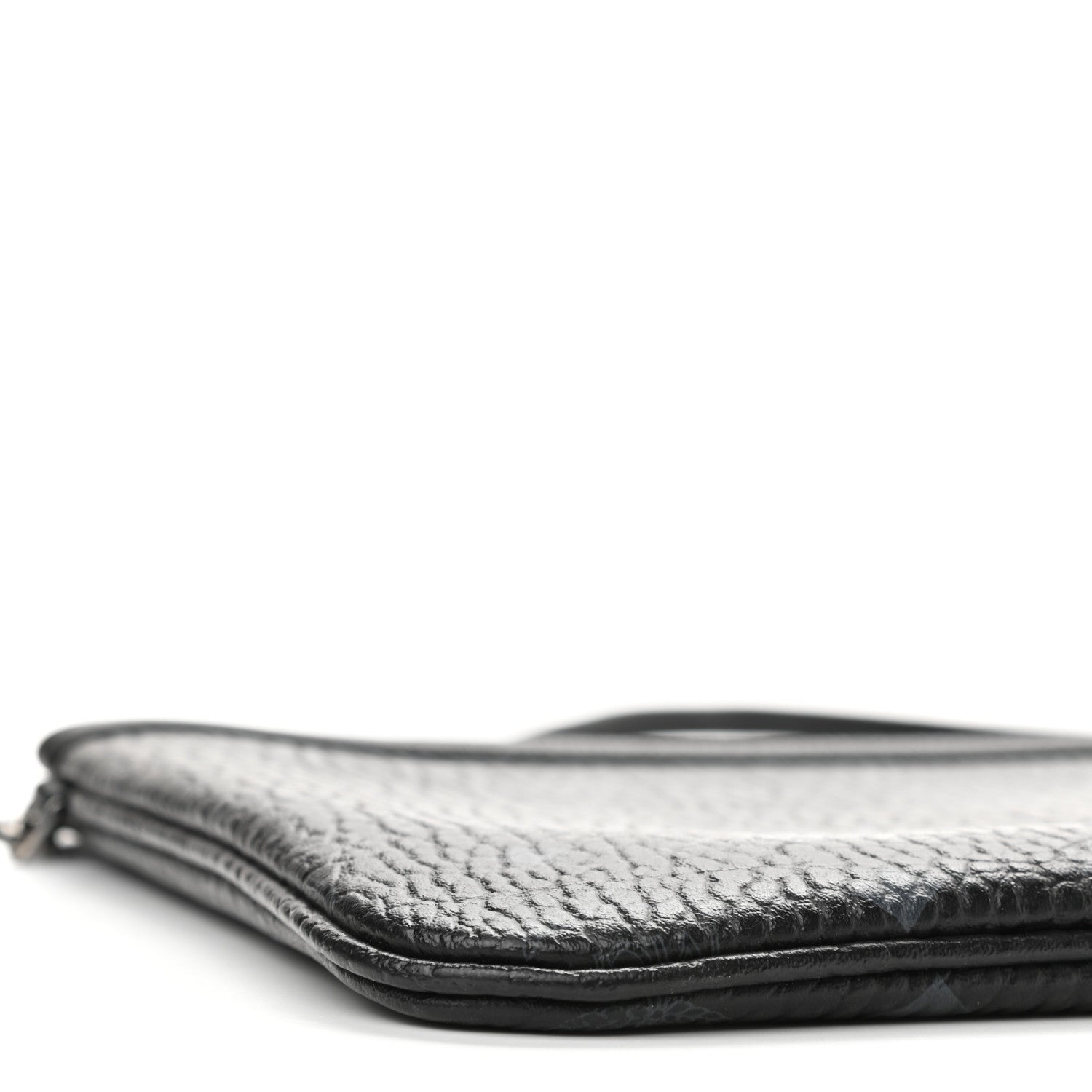 MCM Visetos Liz Shopper Tote Pouch Black 8 of 9