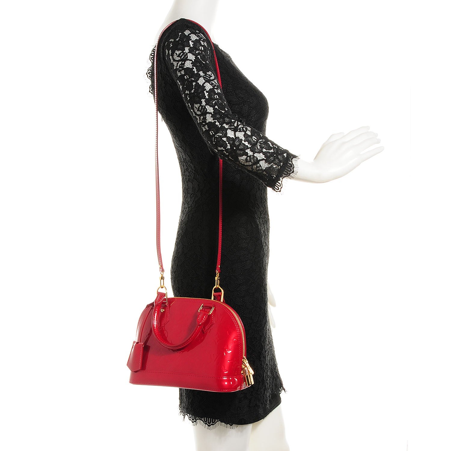 Louis Vuitton Vernis Alma BB Pomme D'Amour 2 of 7