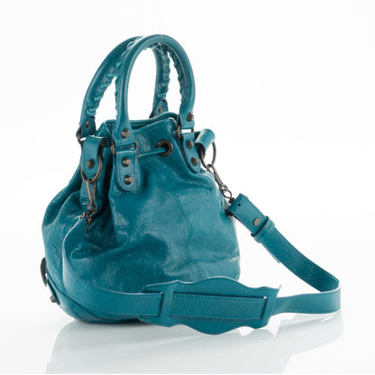 Balenciaga Agneau Classic Hardware Mini Pompon Lagon 3 of 8