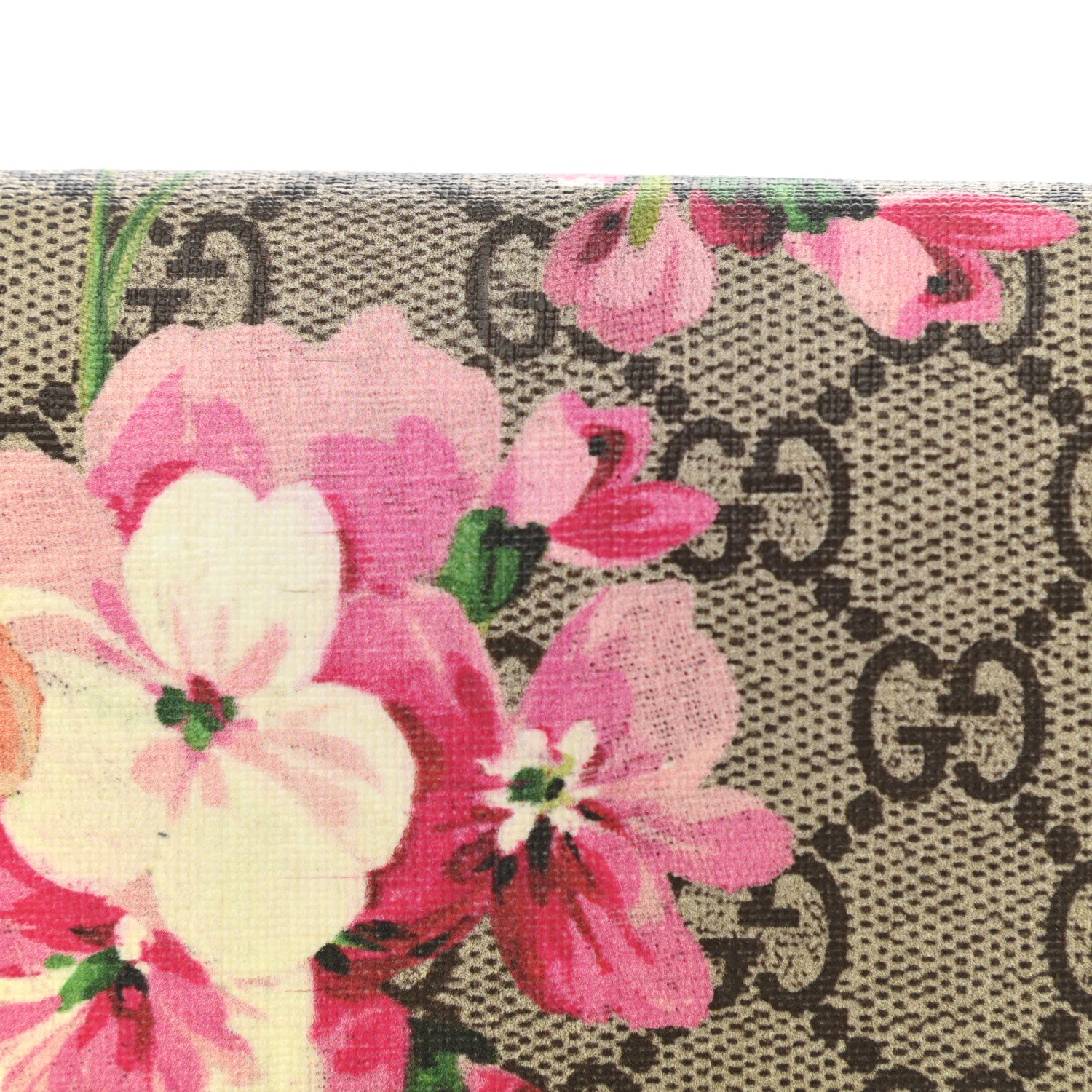 Gucci GG Supreme Monogram Blooms Card Case Wallet Beige Multicolor Dry Rose 8 of 9