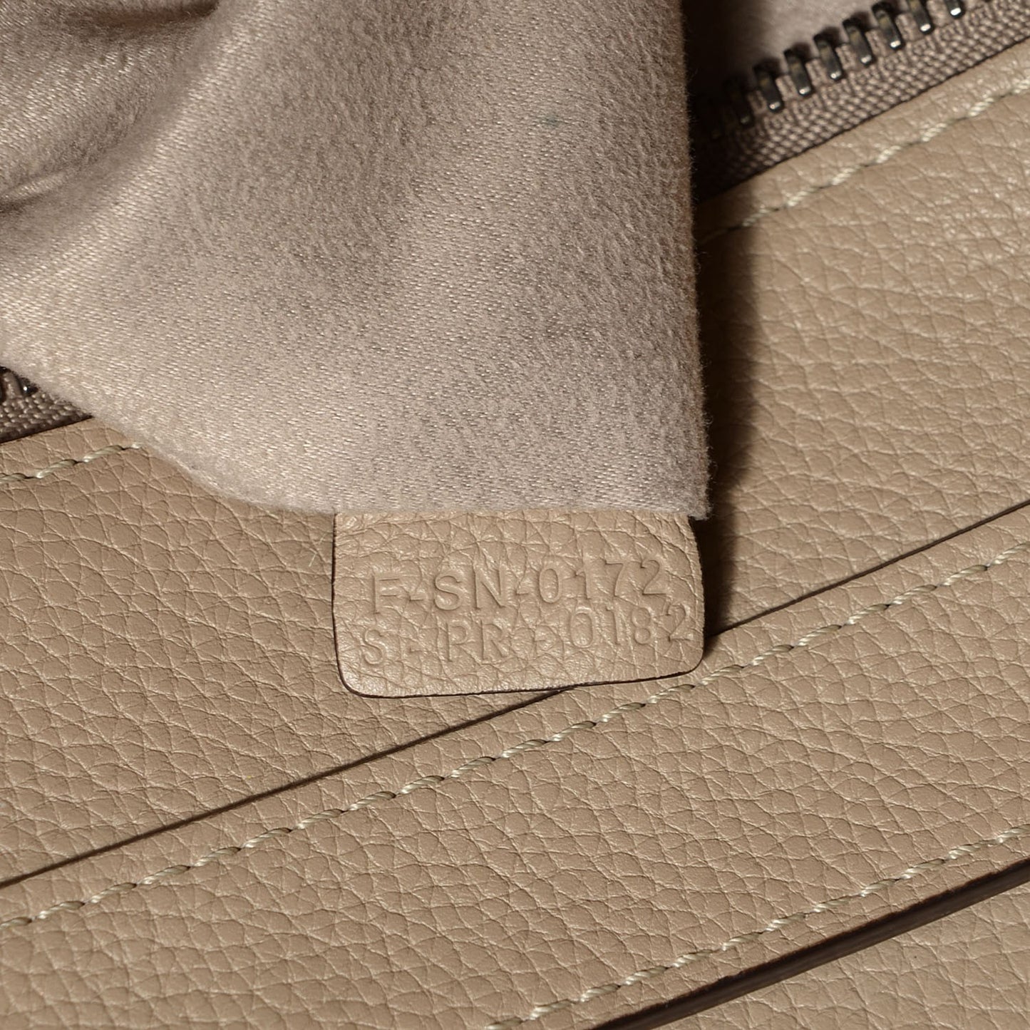 Drummed Calfskin Mini Luggage Dune