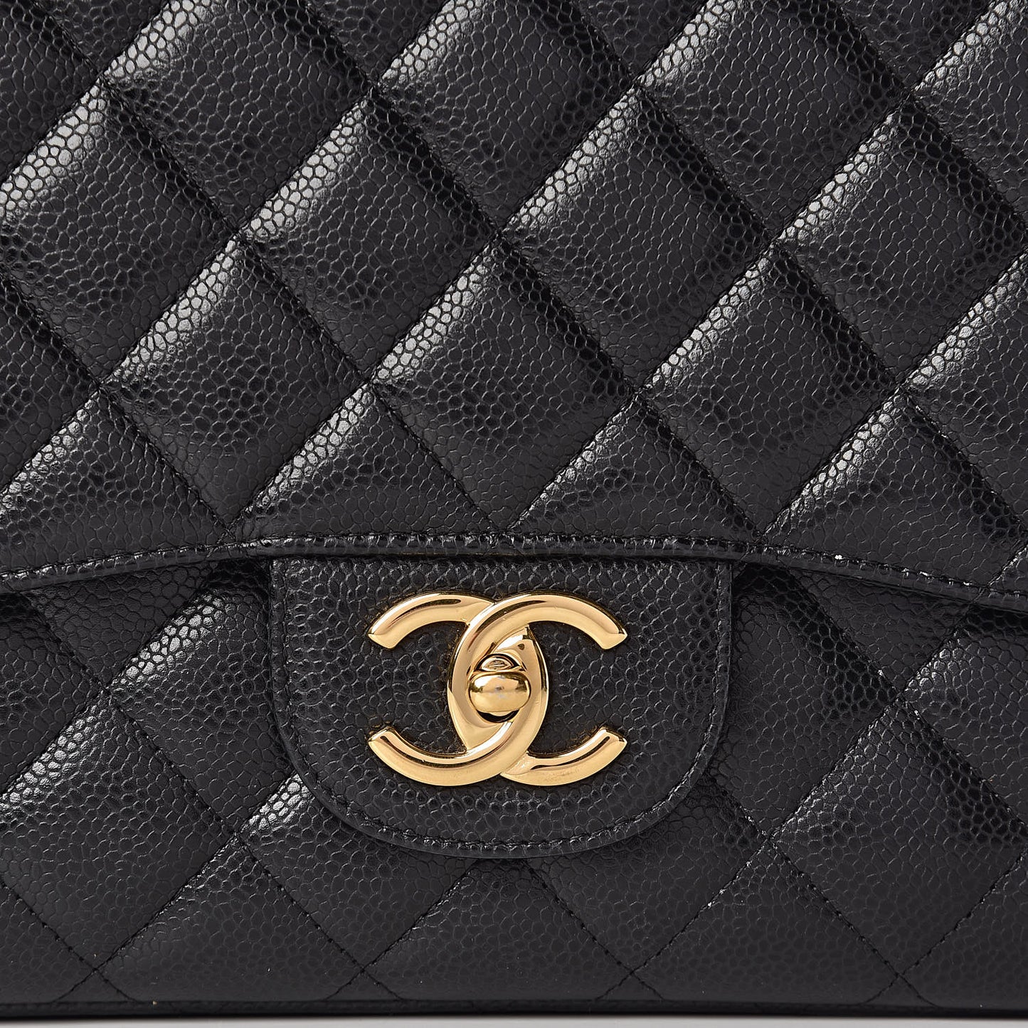 Caviar Quilted Maxi Double Flap Black