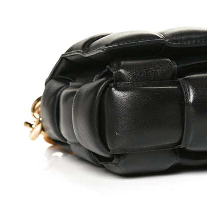 Bottega Veneta Lambskin Maxi Intreccio Padded Chain Cassette Crossbody Bag Black 5 of 12