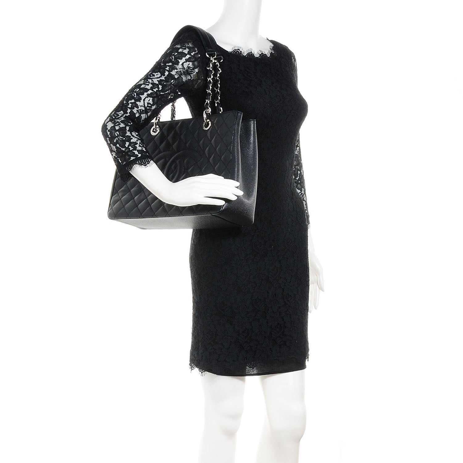 Chanel Caviar Grand Shopping Tote GST Black 2 of 7