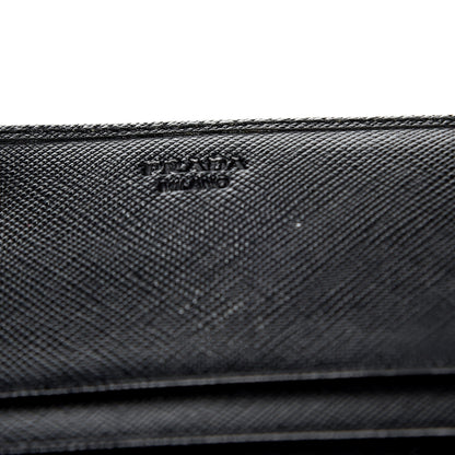 Prada Saffiano Bow Continental Wallet Nero Black 8 of 9