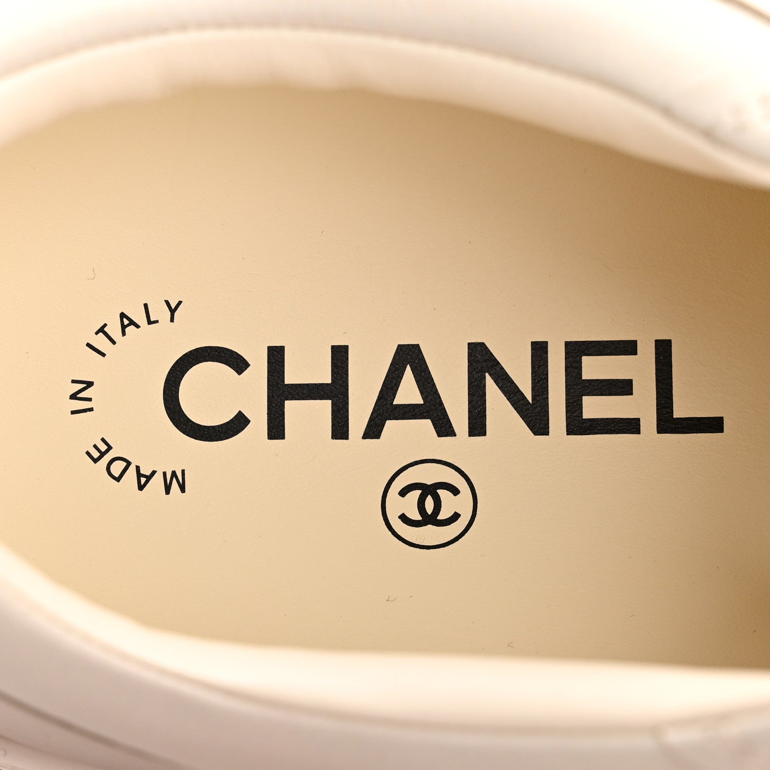 Chanel Printed Calfskin Womens CC Logo Sneakers 40 Beige 8 of 9