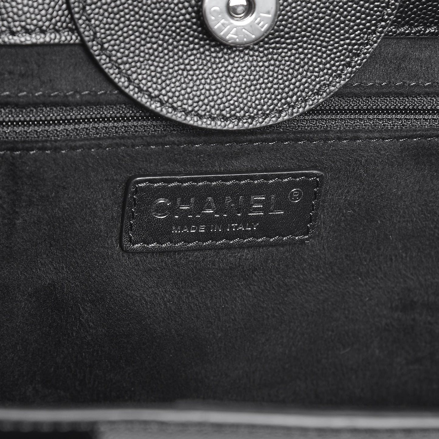 Caviar Small Studded Deauville Tote Black