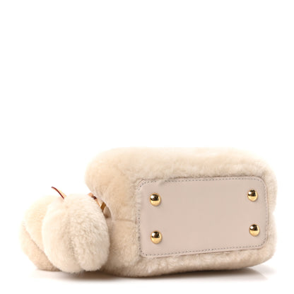 Louis Vuitton Shearling Caousnow Capucines Cream 4 of 10
