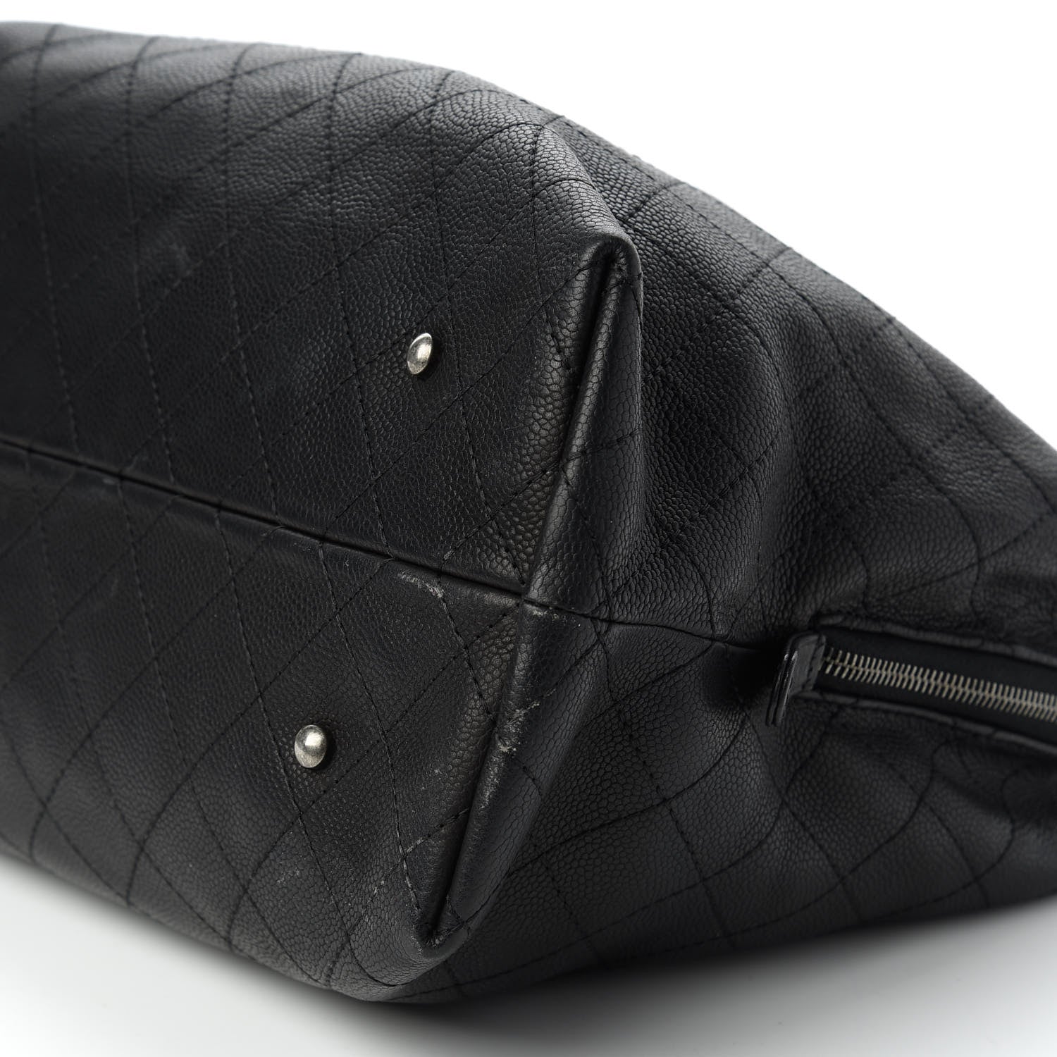 Chanel Grained Vegetal Calfskin Urban Shopping Tote Black 7 of 12