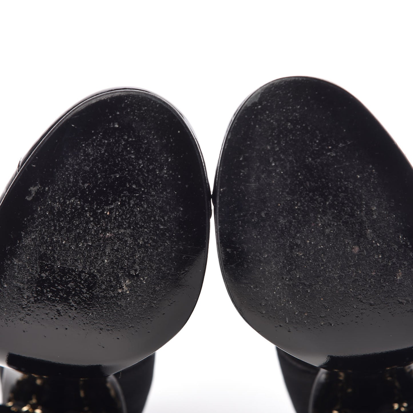 Lambskin Patent Grosgrain Chain CC Pumps 35 Black