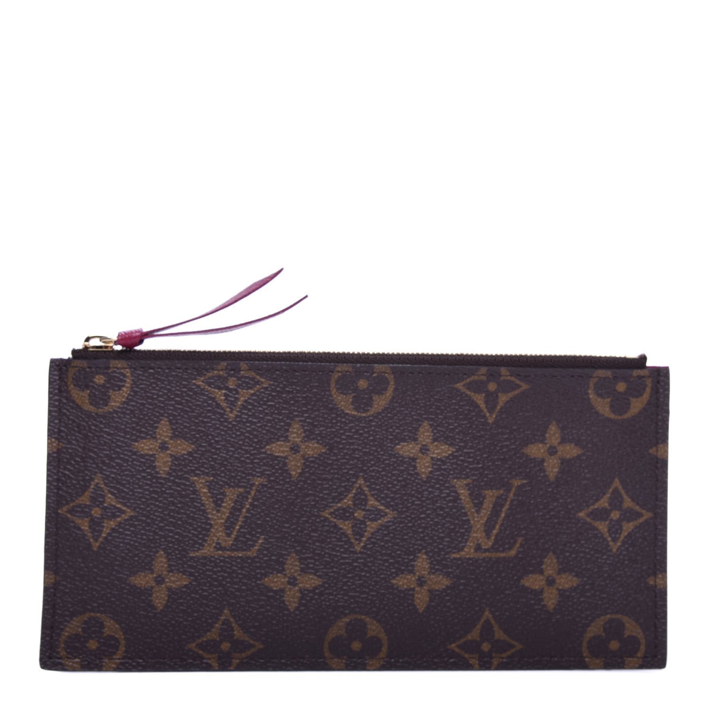 Monogram Felicie Chain Wallet Zippered Insert Fuchsia