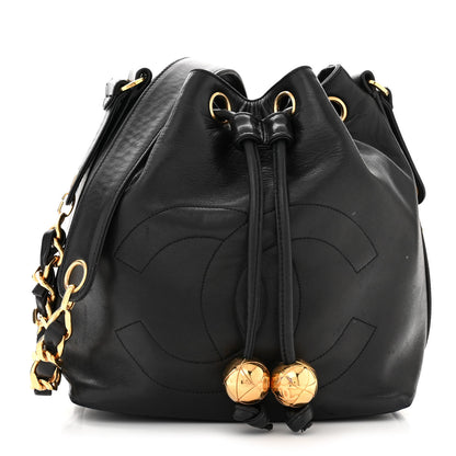 Chanel Lambskin CC Drawstring Bag Black 1 of 14