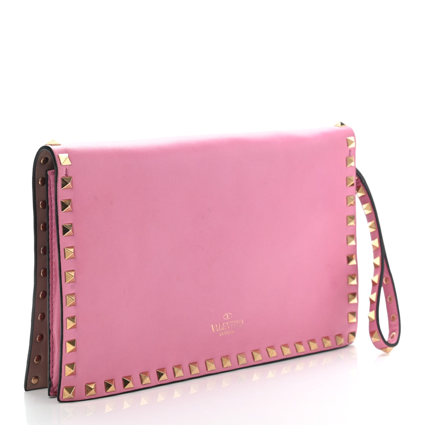 Nappa Rockstud Wristlet Clutch Ninphea
