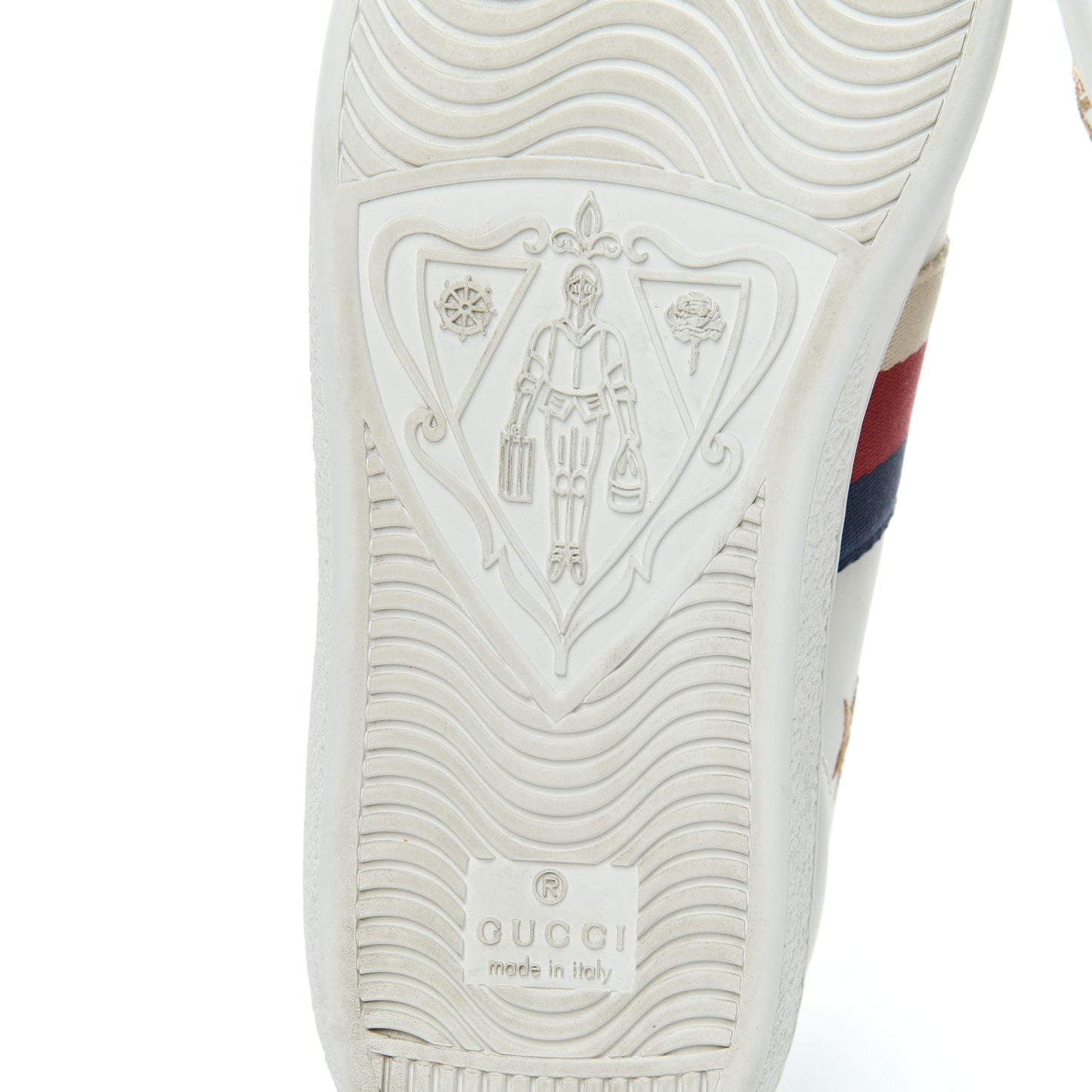 Calfskin Bee Star Embroidered Sylvie Web Ace Sneakers 35 White