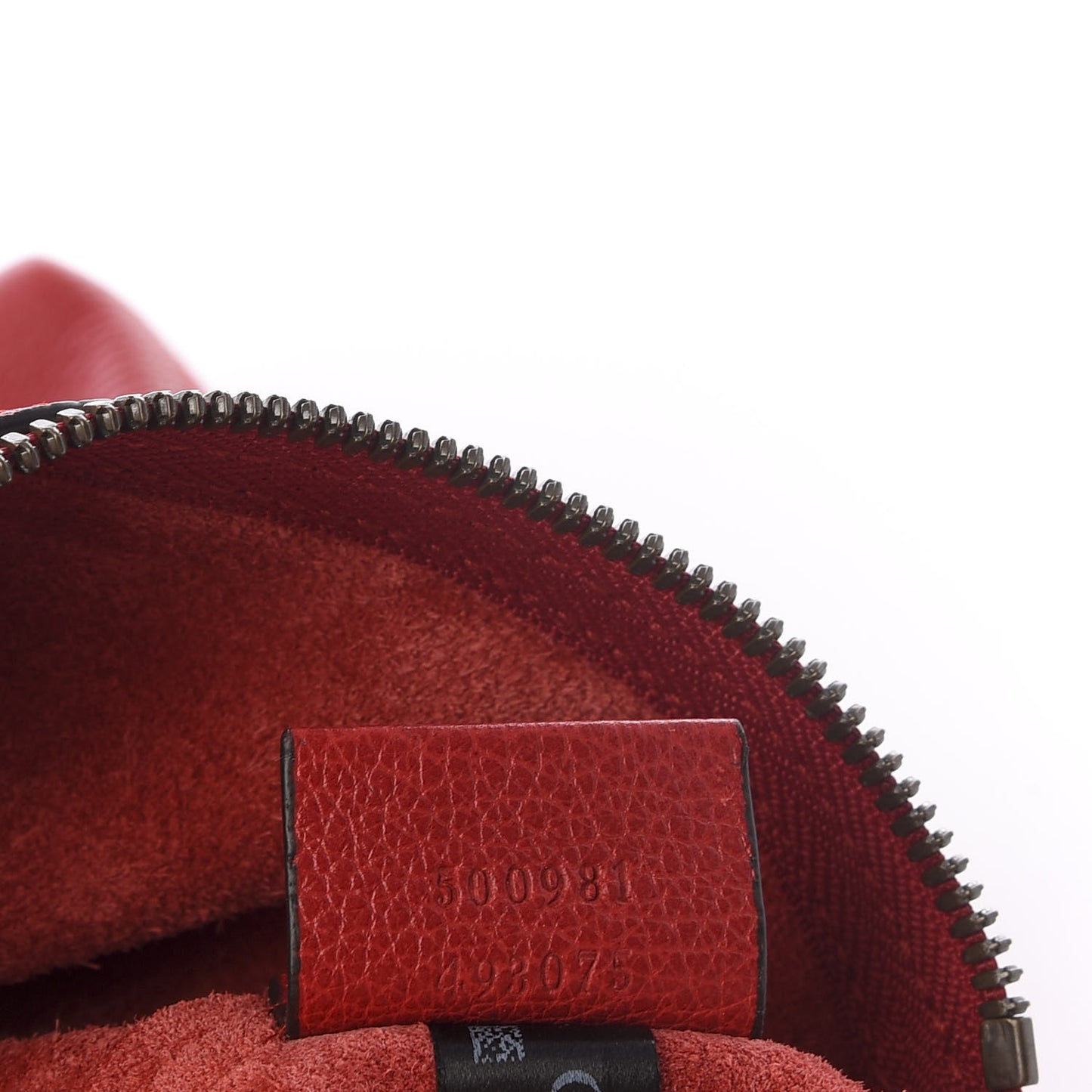 Pebbled Calfskin Medium Logo Portfolio Clutch Hibiscus Red