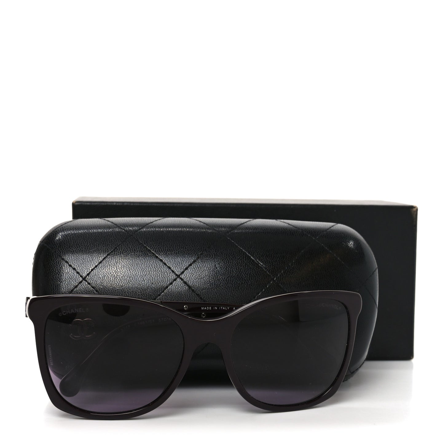 Tweed CC Polarized Sunglasses 5348 Burgundy