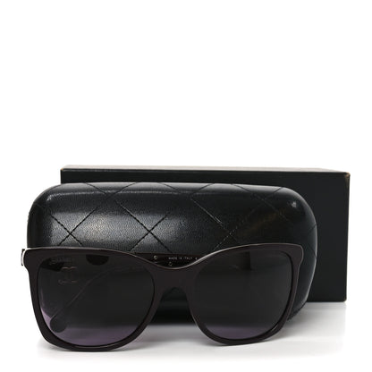 Chanel Tweed CC Polarized Sunglasses 5348 Burgundy 8 of 8