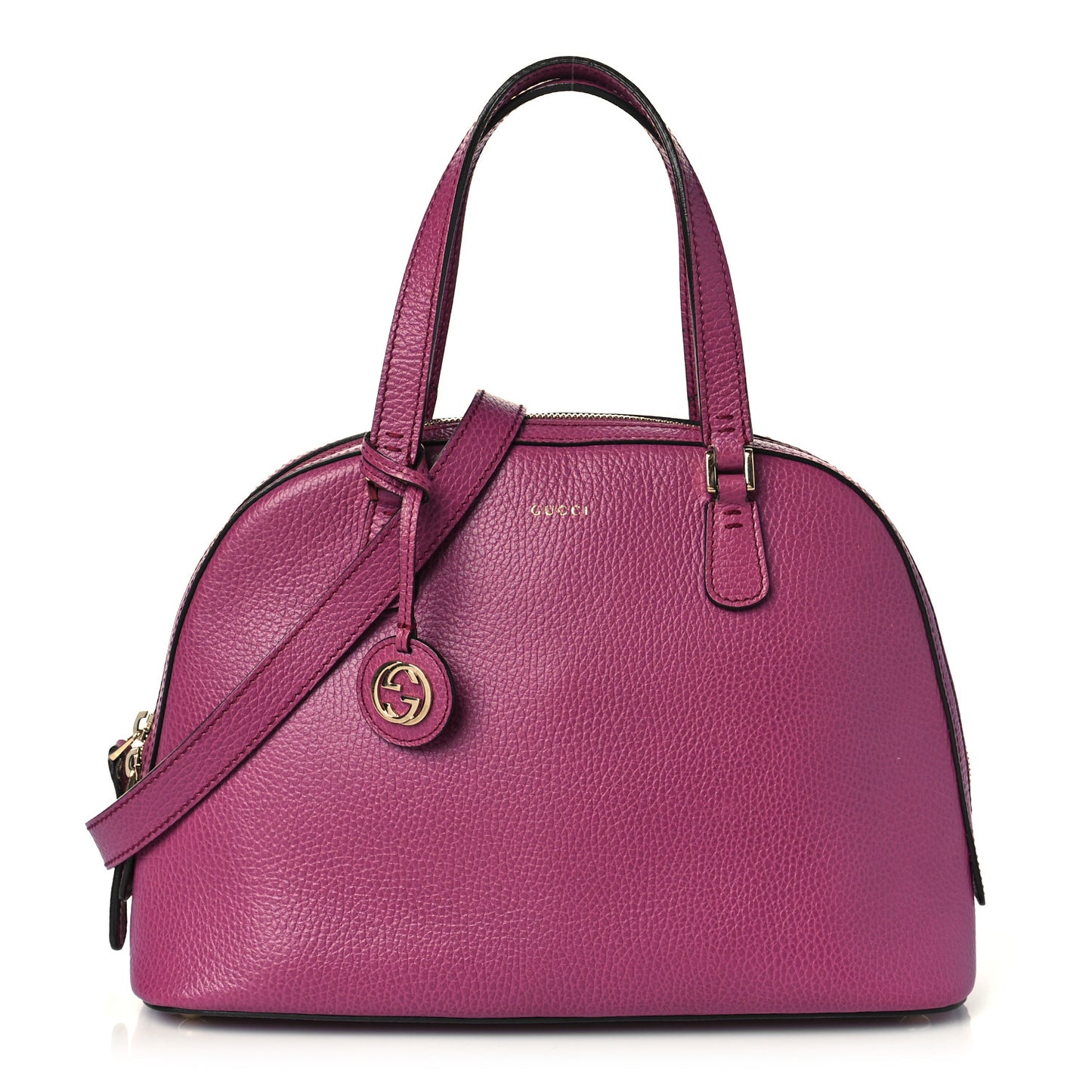 Dollar Calfskin Dome Bag Purple