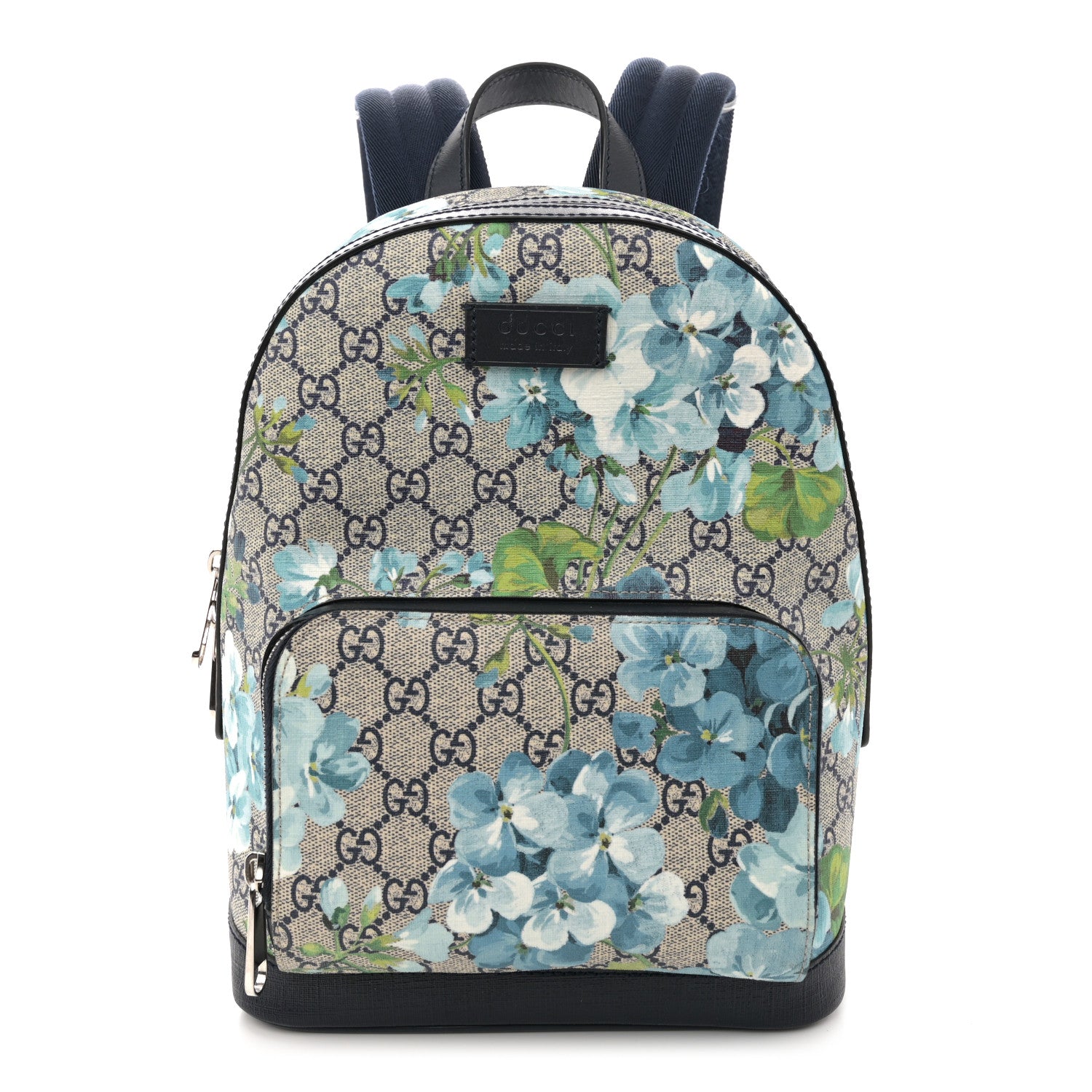 Gucci GG Supreme Monogram Blooms Small Day Backpack Blue 1 of 11