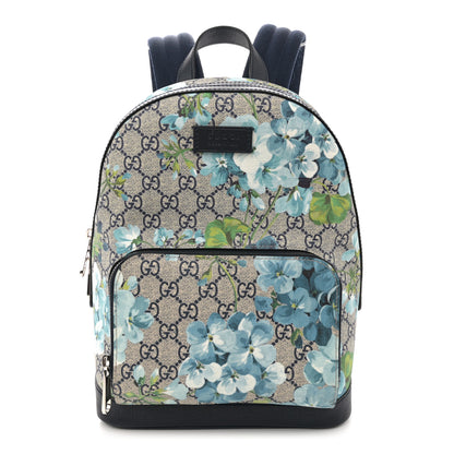 Gucci GG Supreme Monogram Blooms Small Day Backpack Blue 1 of 11