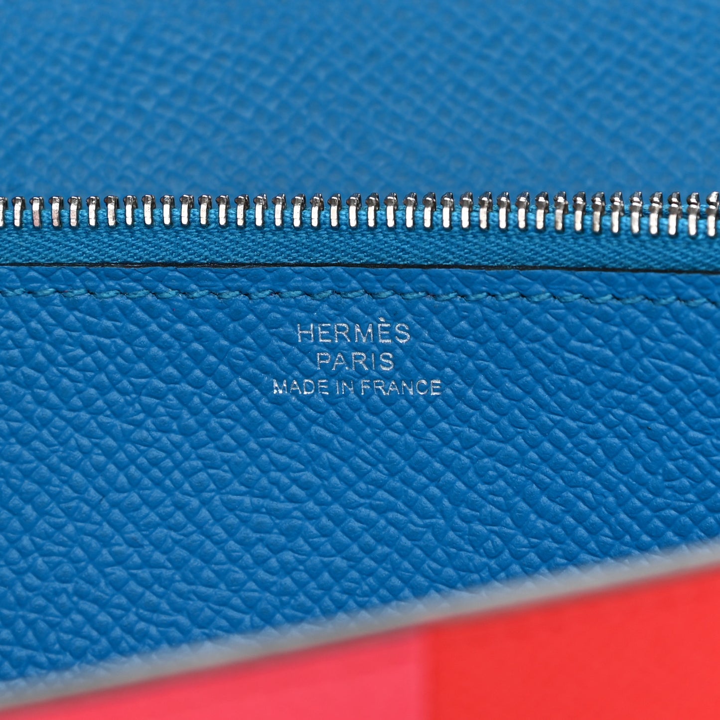 Epsom Tri-Color Kelly Wallet To Go Rouge De Coeur Rose Extreme Bleu Zanzibar