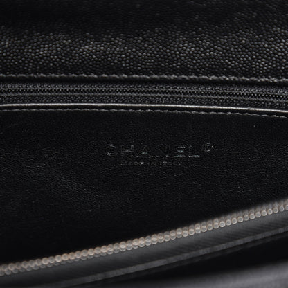 Chanel Caviar Lizard Quilted Large Coco Handle Flap Black 7 of 8