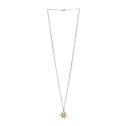 Chanel Pearl Flower CC Pendant Necklace Gold 2 of 5