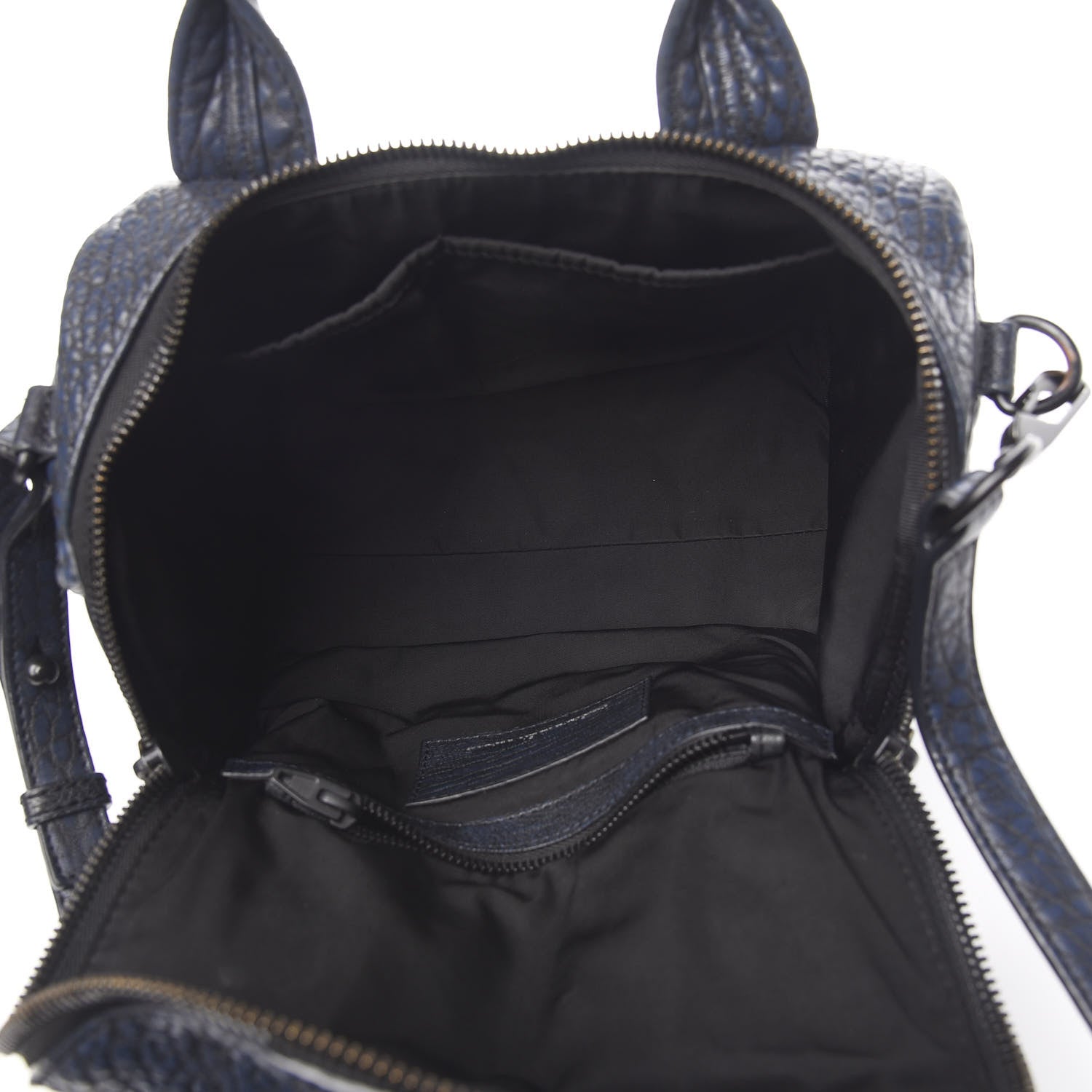 Alexander Wang Pebbled Lambskin Rockie Navy Matte Black Hardware 4 of 8