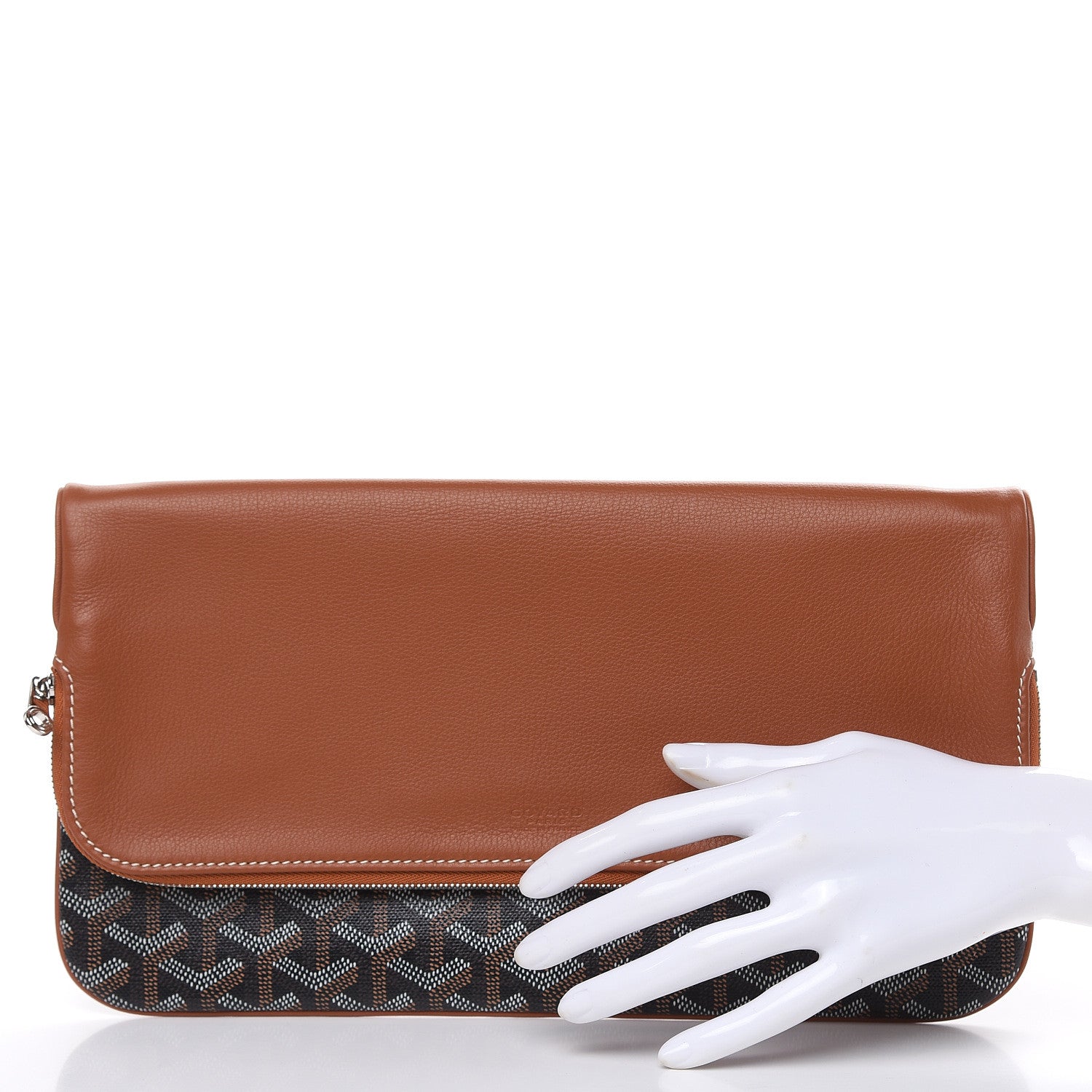 Goyard Goyardine Sainte Marie Soft Clutch Black Gold 2 of 7