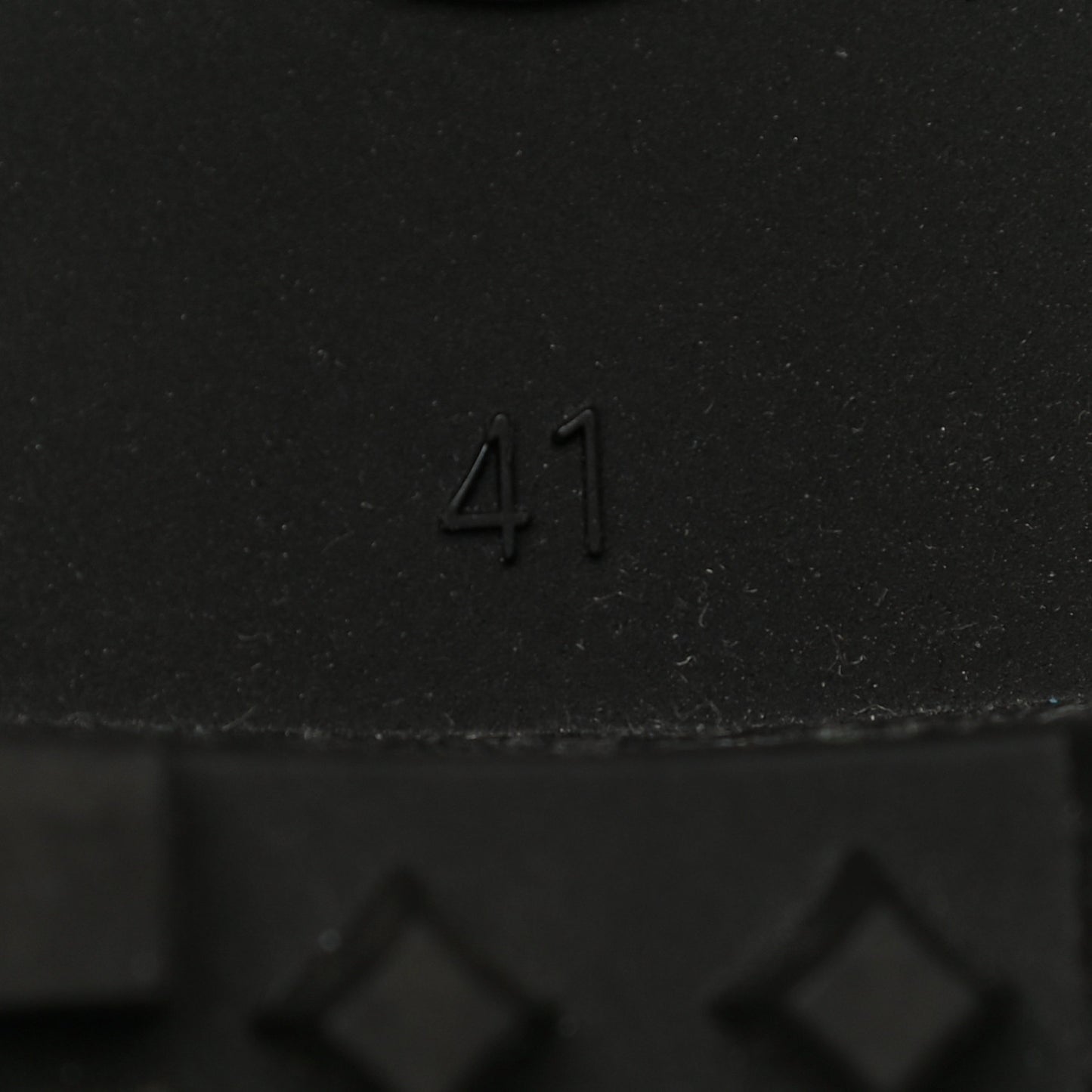 Rubber Embossed Monogram Drops Flat Half Boots 41 Black