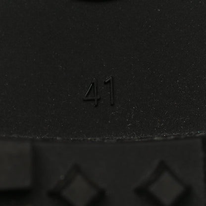Louis Vuitton Rubber Embossed Monogram Drops Flat Half Boots 41 Black 7 of 10