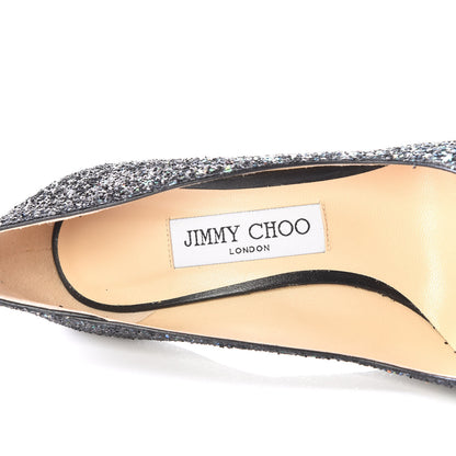 Jimmy Choo Glitter Romy 100 Pumps 37.5 Black 7 of 7