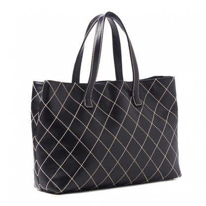 Chanel Calfskin Wild Stitch Large Tote Black 2 of 11