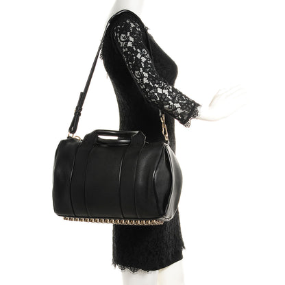 Alexander Wang Lambskin Rocco Duffel Black w Pale Gold Hardware 2 of 15
