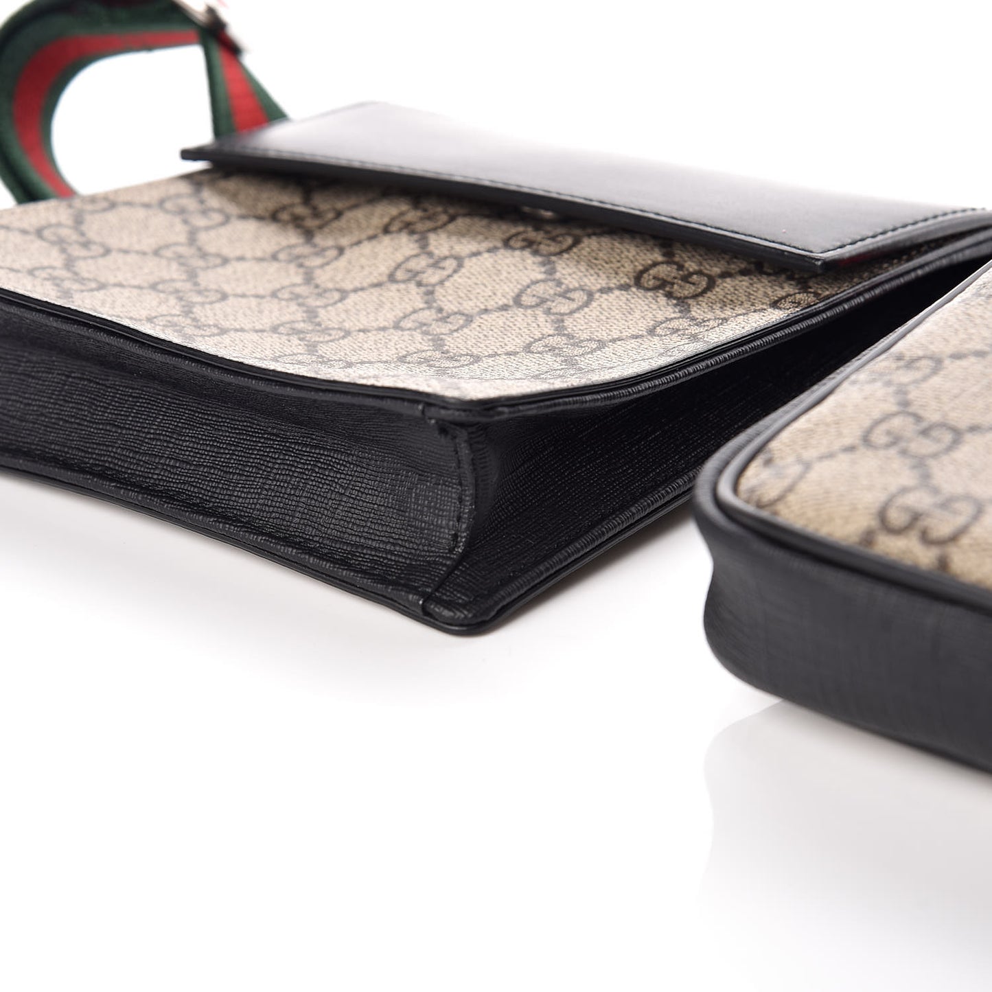 GG Supreme Monogram Web Belt Bag Black