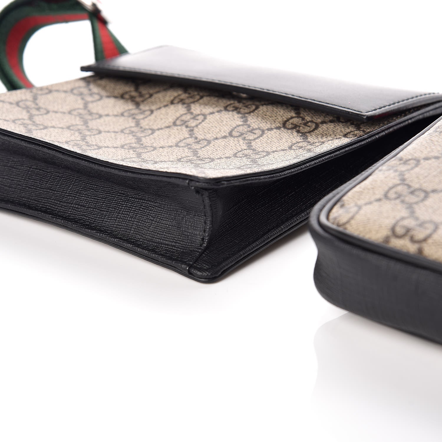 Gucci GG Supreme Monogram Web Belt Bag Black 12 of 13