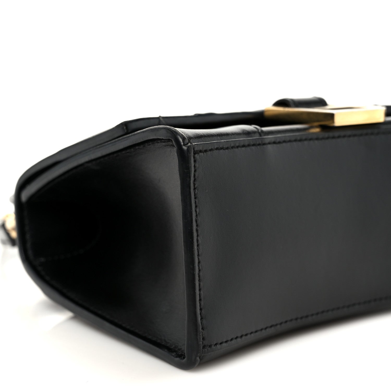 Balenciaga Shiny Box Calfskin Hourglass Top Handle Bag XS Black 9 of 10