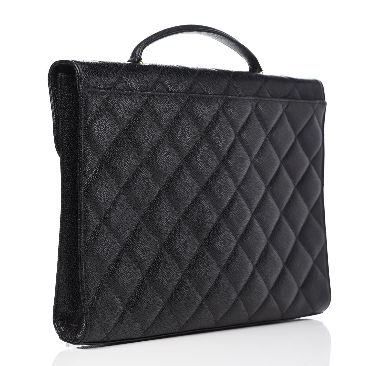 Chanel Caviar Quilted Briefcase Laptop Bag Black 3 of 8