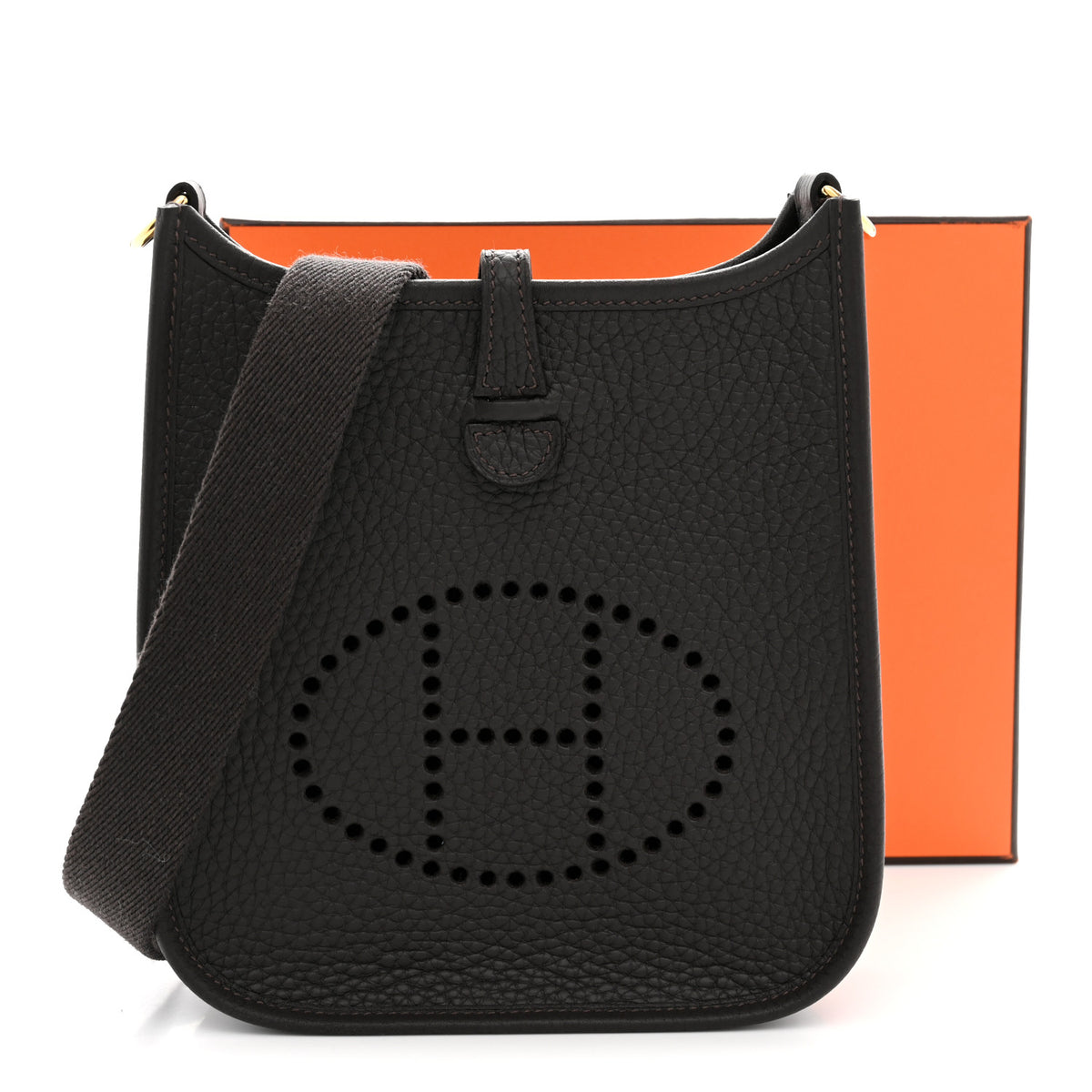 Hermes Taurillon Clemence Evelyne TPM Bai Brun 11 of 11