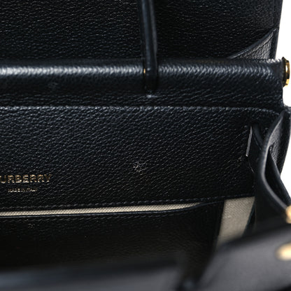 Burberry Grainy Calfskin Mini Two Handle Title Bag Black 9 of 9