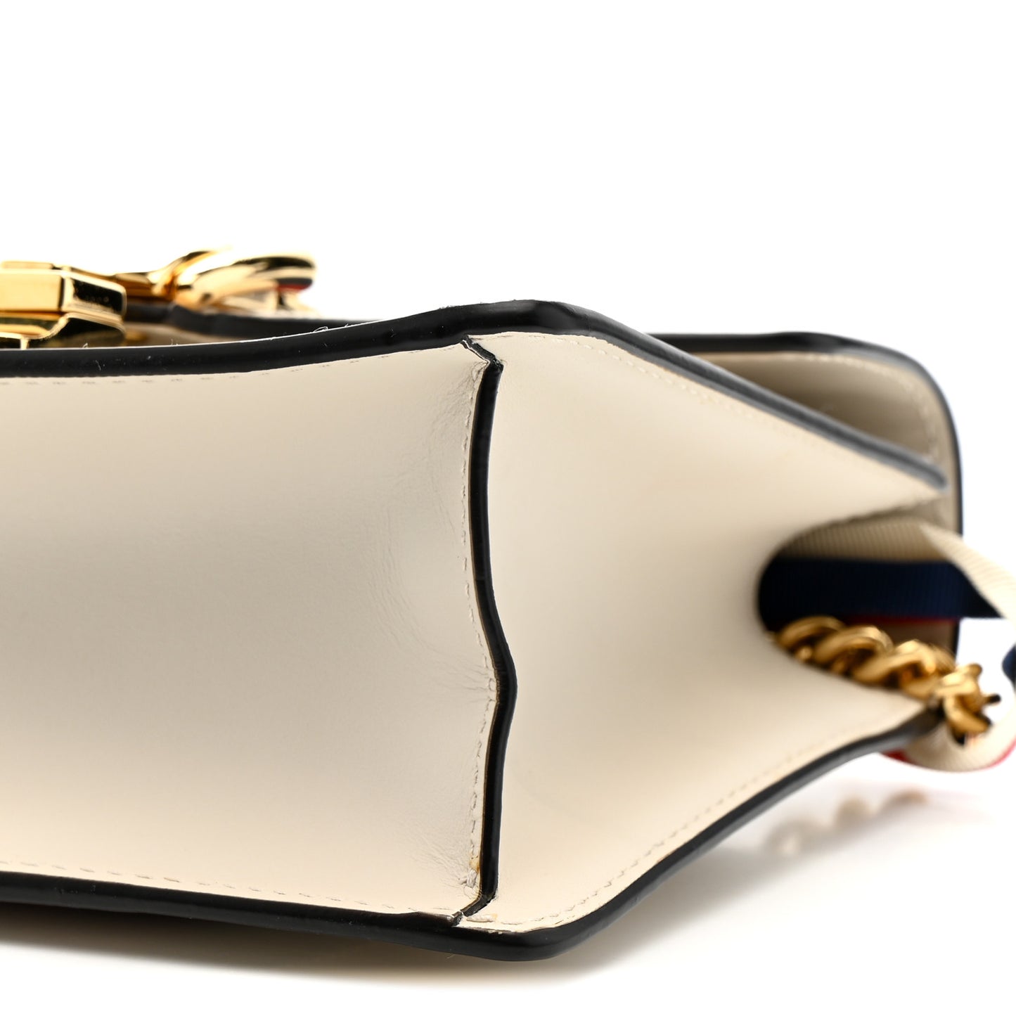 Calfskin Mini Sylvie Chain Shoulder Bag White