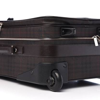 Burberry Smoked Haymarket Check Carry-On Suitcase Chocolate 11 of 15