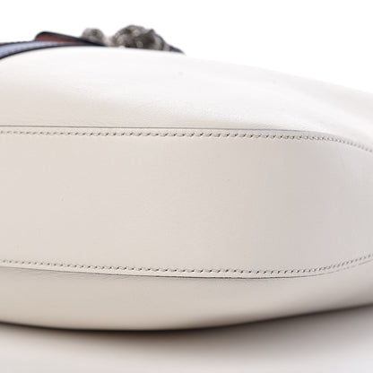 Gucci Calfskin Web Stripe Medium Dionysus Hobo White 10 of 13