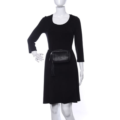 Saint Laurent Lambskin Monogram Lou Belt Bag Black 2 of 10