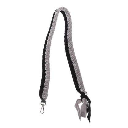 Fendi Velvet Lace Up Strap You Grey Black 1 of 4
