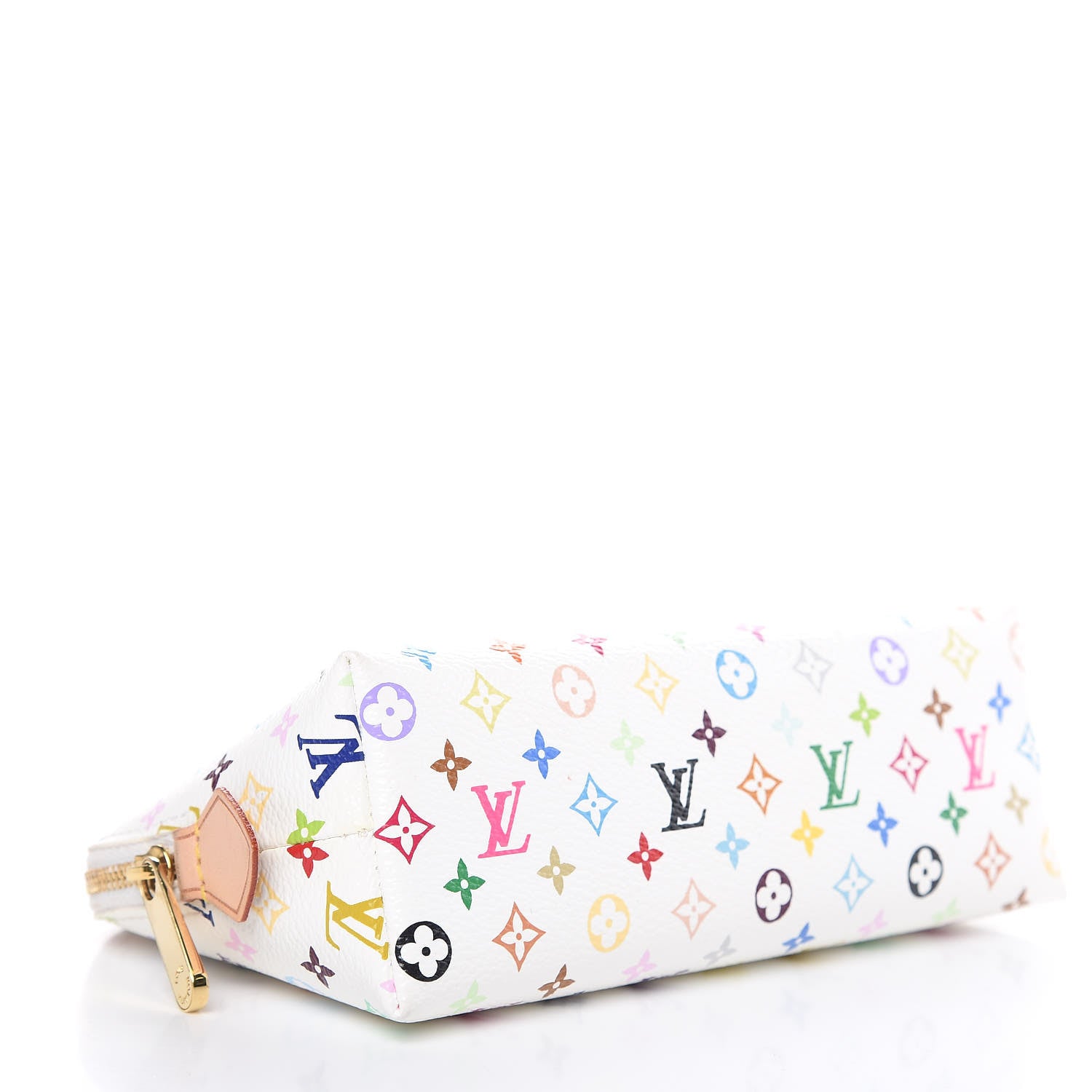 Louis Vuitton Monogram Multicolor Cosmetic Pouch White Litchi 4 of 10
